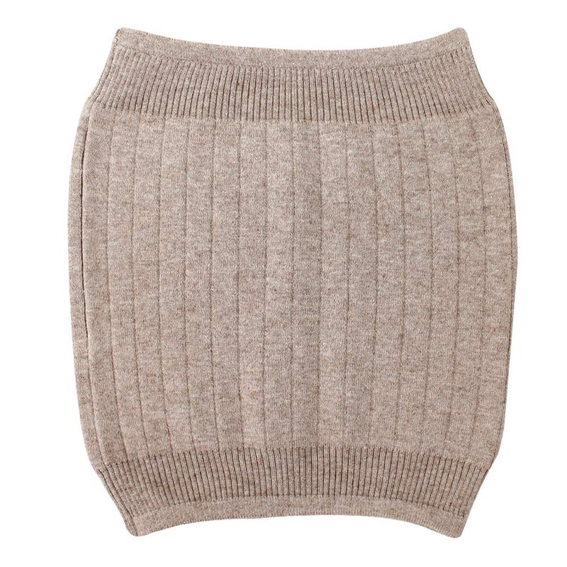 AISI Unisex Warm Soft Cashmere Waist Warmer Wool Warming Belt Elastic Lower Waist Support (Camel) - Image 1